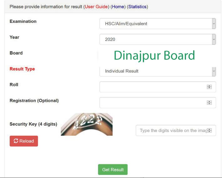 HSC Result Dinajpur Board